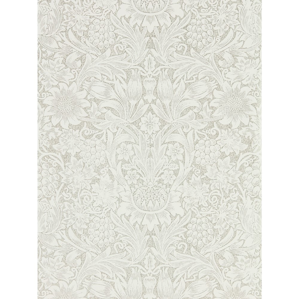 Pure Sunflower Wallpaper 216049 by Morris & Co in Chalk Silver